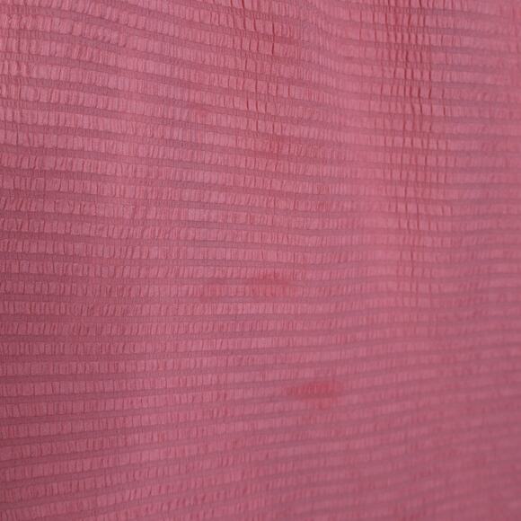 CLUB MONACO Seersucker Fit & Flare Dress Knee Length Tea Rose Pink Women's 2 - Picture 11 of 15